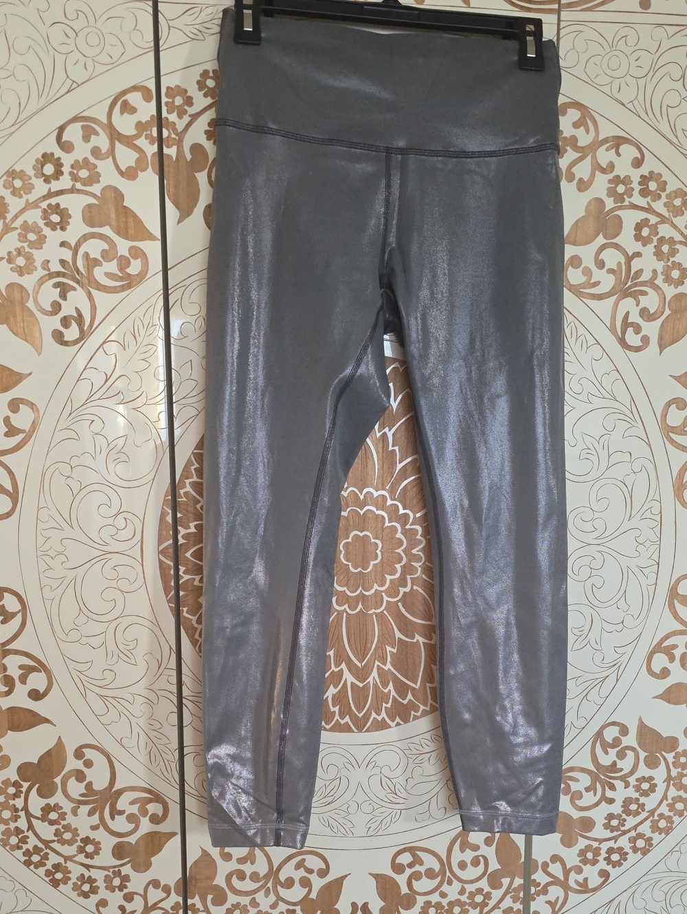 lululemon athletica Metallic Gray High-Rise Leggings
